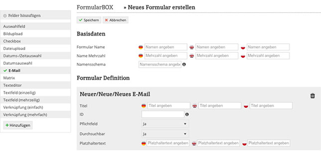 Formulare = FormularBOX Intranet Open Source Formulare Vorlage erstellen