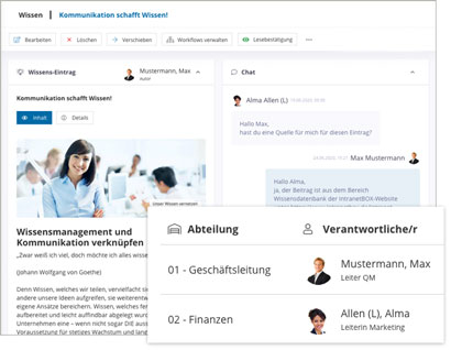 Intranet Software Module Wissensmanagement