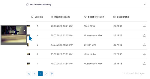 Versionsverwaltung von Dokumenten